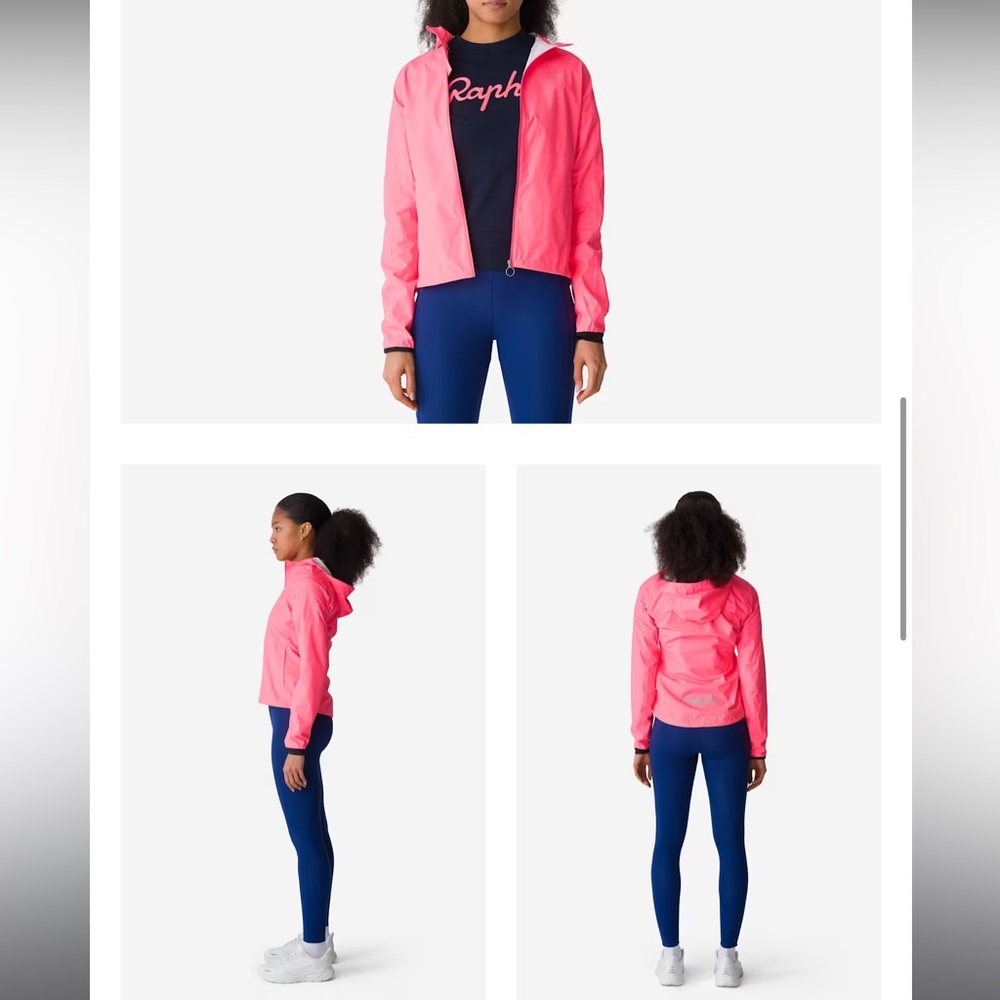 Rapha women’s commuter jacket hot pink hooded XS